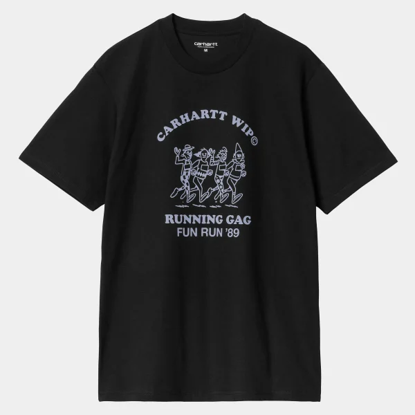 Carhartt WIP S/S Fun Run T-Shirt Black / Dusty Ice Flash Sale