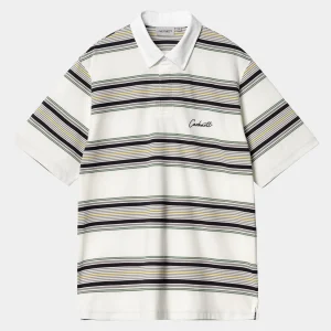 Carhartt WIP S/S Gaines Rugby Shirt Gaines Stripe, Wax Cheap