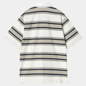 Carhartt WIP S/S Gaines Rugby Shirt Gaines Stripe, Wax Cheap