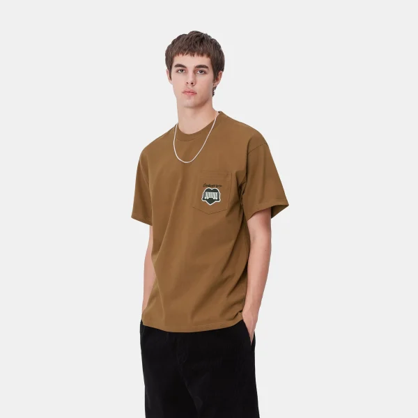 Carhartt WIP S/S Heart Train Pocket T-Shirt Hamilton Brown Outlet