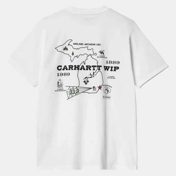 Carhartt WIP S/S Home State T-Shirt White Cheap