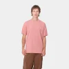 Carhartt WIP S/S Madison T-Shirt Dusty Rose / White Online