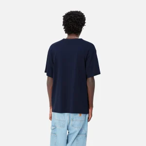 Carhartt WIP S/S Madison T-Shirt Dark Navy / White Hot