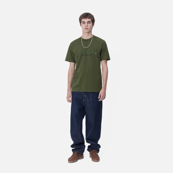 Carhartt WIP S/S Paradise Script T-Shirt Tarragon Hot