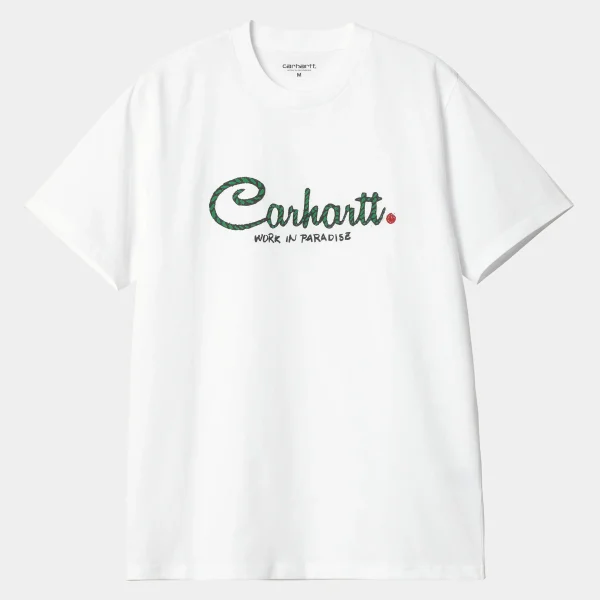 Carhartt WIP S/S Paradise Script T-Shirt White Store