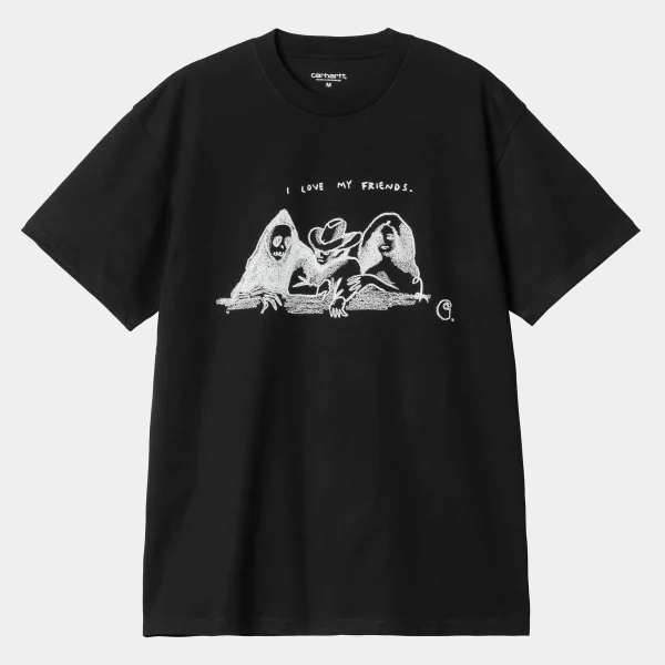 Carhartt WIP S/S Pepe Friends T-Shirt Black / White Sale