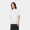 Carhartt WIP S/S Script Embroidery T-Shirt White / Black Clearance