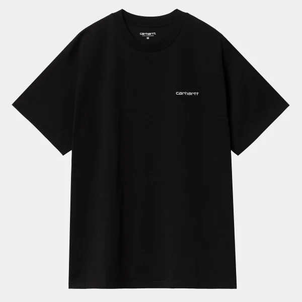 Carhartt WIP S/S Script Embroidery T-Shirt Black / White Outlet