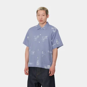 Carhartt WIP S/S Stamp Shirt Stamp Print, Charm Blue Clearance