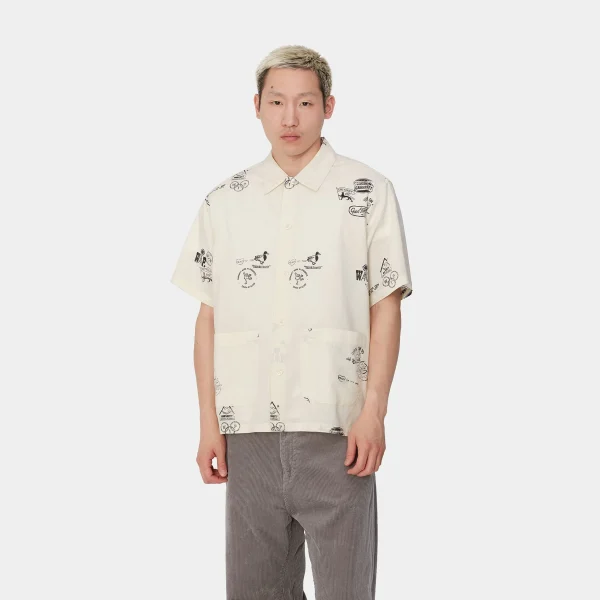 Carhartt WIP S/S Stamp Shirt Stamp Print, Wax Best