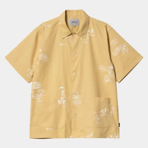 Carhartt WIP S/S Stamp Shirt Stamp Print, Bourbon Cheap