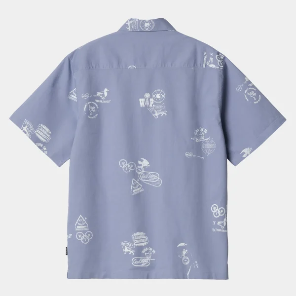 Carhartt WIP S/S Stamp Shirt Stamp Print, Charm Blue Clearance