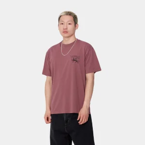 Carhartt WIP S/S Stamp T-Shirt Dusty Fuchsia / Black Hot