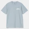 Carhartt WIP S/S University Script T-Shirt Dusty Ice / White Store