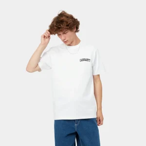 Carhartt WIP S/S University Script T-Shirt White / Black Store