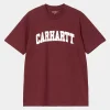 Carhartt WIP S/S University T-Shirt Malbec / White Outlet