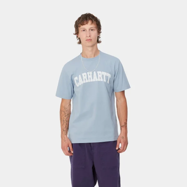 Carhartt WIP S/S University T-Shirt Dusty Ice / White Cheap