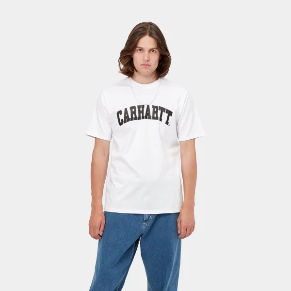 Carhartt WIP S/S University T-Shirt White / Black Discount