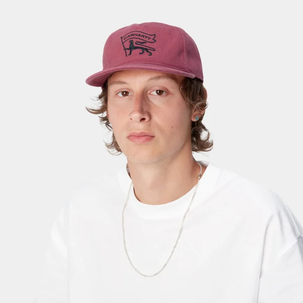 Carhartt WIP Stamp Cap Dusty Fuchsia / Black Shop