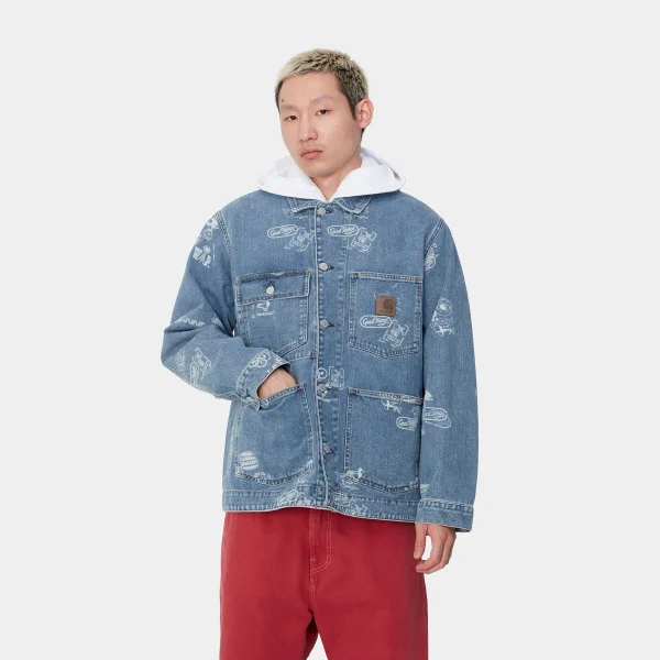 Carhartt WIP Stamp Jacket Stamp Print, Blue Cheap