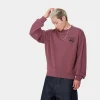 Carhartt WIP Stamp Sweat Dusty Fuchsia / Black Hot