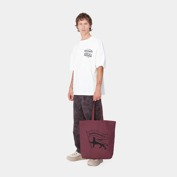 Carhartt WIP Stamp Tote Dusty Fuchsia / Black Cheap