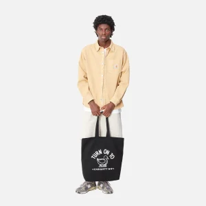 Carhartt WIP Stamp Tote Black / White Flash Sale