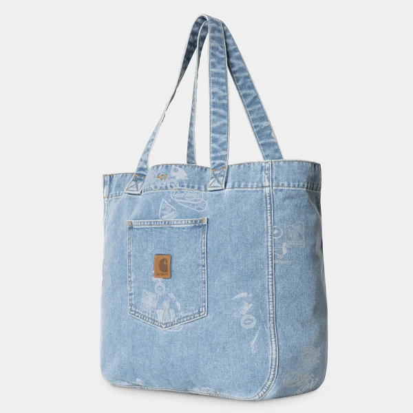 Carhartt WIP Stamp Tote Bag Stamp Print, Blue Clearance