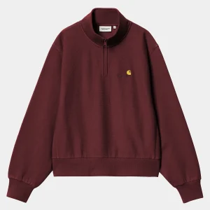 Carhartt WIP W' American Script High Neck Sweatshirt Malbec Best Sale