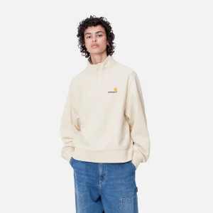 Carhartt WIP W' American Script High Neck Sweatshirt Moonbeam New