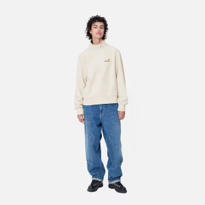 Carhartt WIP W' American Script High Neck Sweatshirt Moonbeam New