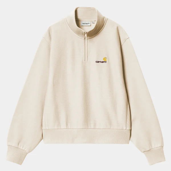 Carhartt WIP W' American Script High Neck Sweatshirt Moonbeam New