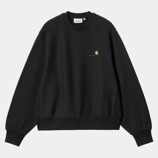 Carhartt WIP W' American Script Sweat Black Fashion