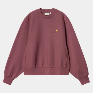 Carhartt WIP W' American Script Sweatshirt Dusty Fuchsia Store