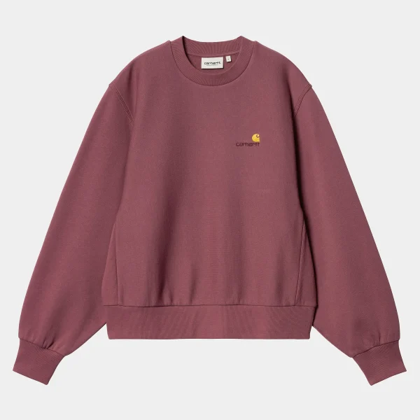 Carhartt WIP W' American Script Sweatshirt Dusty Fuchsia Store