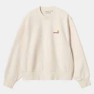 Carhartt WIP W' American Script Sweatshirt Moonbeam Best Sale