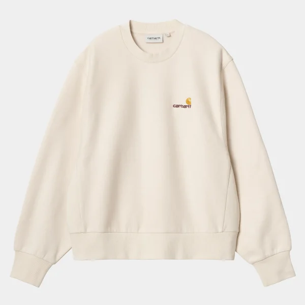 Carhartt WIP W' American Script Sweatshirt Moonbeam Best Sale