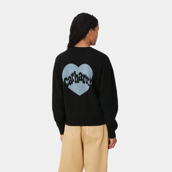 Carhartt WIP W' Amour Sweater Black / Misty Sky Hot