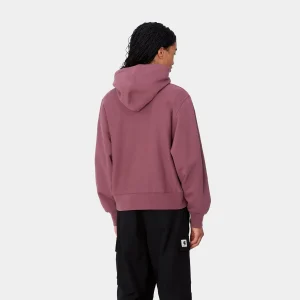 Carhartt WIP W' Hooded American Script Sweatshirt Dusty Fuchsia Cheap