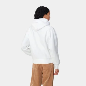 Carhartt WIP W' Hooded American Script Sweatshirt White Sale