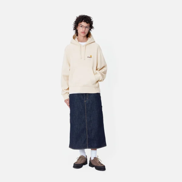 Carhartt WIP W' Hooded American Script Sweatshirt Moonbeam Online