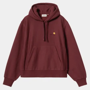 Carhartt WIP W' Hooded American Script Sweatshirt Malbec Online