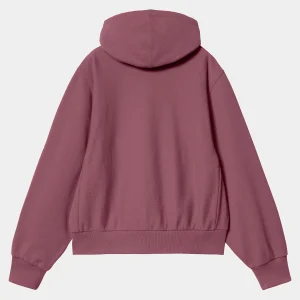 Carhartt WIP W' Hooded American Script Sweatshirt Dusty Fuchsia Cheap