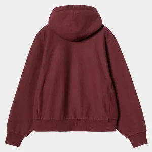 Carhartt WIP W' Hooded American Script Sweatshirt Malbec Online