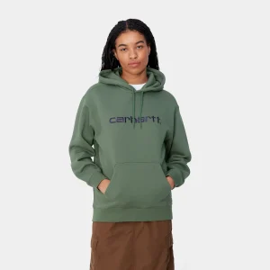 Carhartt WIP W' Hooded Carhartt Sweatshirt Duck Green / Aura Cheap