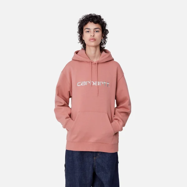 Carhartt WIP W' Hooded Carhartt Sweatshirt Dusty Rose / Moonbeam Fashion