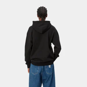 Carhartt WIP W' Hooded Carhartt Sweatshirt Black / White Cheap