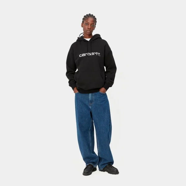 Carhartt WIP W' Hooded Carhartt Sweatshirt Black / White Fashion