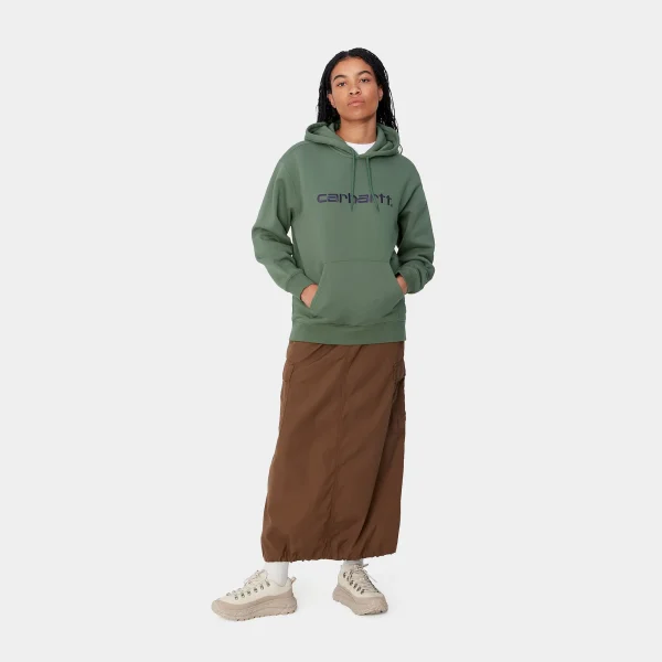 Carhartt WIP W' Hooded Carhartt Sweatshirt Duck Green / Aura Cheap