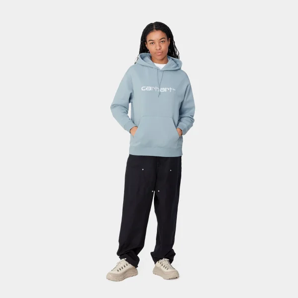 Carhartt WIP W' Hooded Carhartt Sweatshirt Misty Sky / White Online